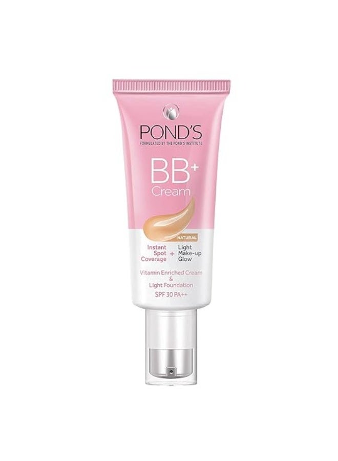POND'S BB+ Cream, Instant Spot Coverage + Light Make-up Glow, Natural 30g - Image 1